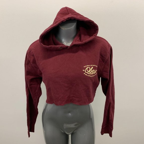 obey cropped hoodie